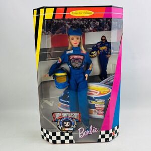 NASCAR 50th‎ Anniversary Barbie Doll Collector Edition 1998 Mattel Hot Wheels